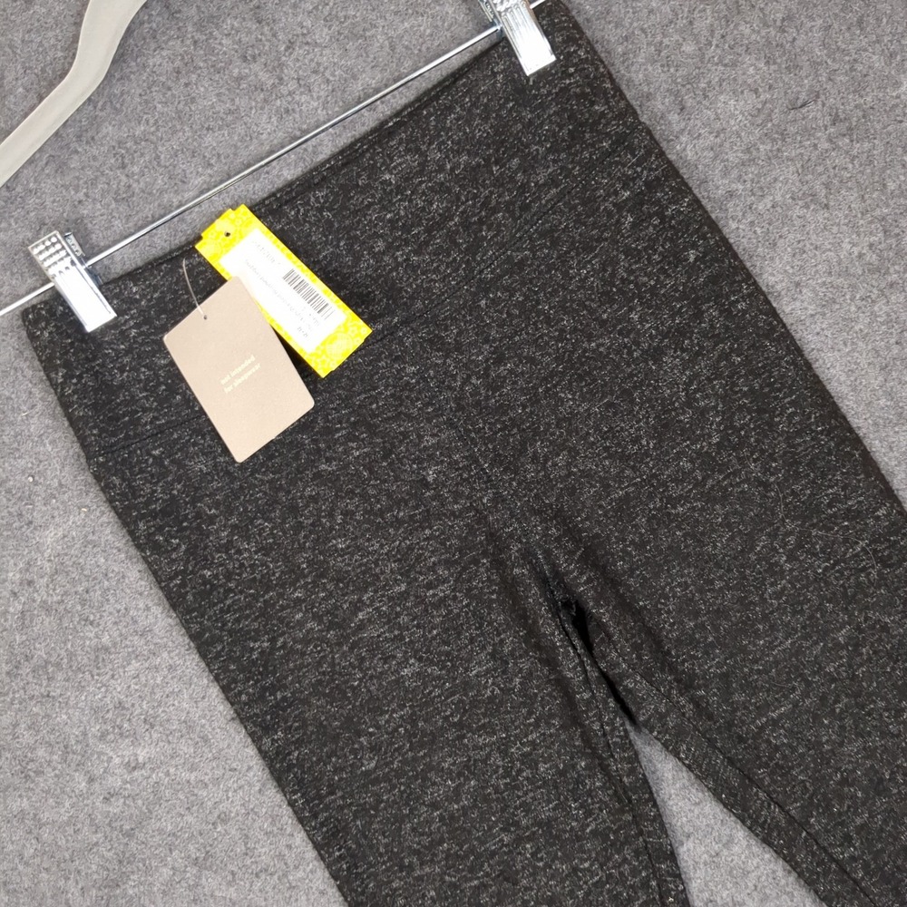 R+R The High Waisted Brushed Legging Black Marled Charcoal Size Large‎ NWT